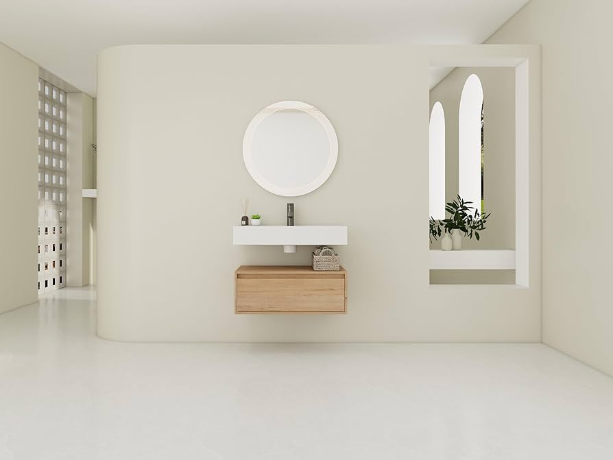 小物 NICENESS/DIZZY BROWN 30inch Amazon.com: 30 inch Wall Mounted Bathroom Vanity with Resin